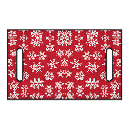 Merry Christmas Snowflakes Pattern Print Golf Cart Seat Cover