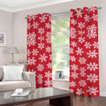 Merry Christmas Snowflakes Pattern Print Grommet Curtains