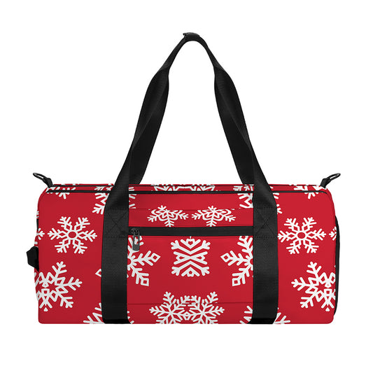 Merry Christmas Snowflakes Pattern Print Gym Bag