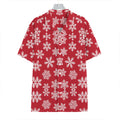 Merry Christmas Snowflakes Pattern Print Hawaiian Shirt