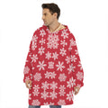 Merry Christmas Snowflakes Pattern Print Hoodie Blanket