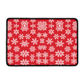 Merry Christmas Snowflakes Pattern Print Kitchen Mat