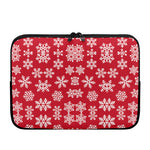 Merry Christmas Snowflakes Pattern Print Laptop Sleeve