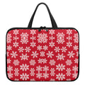 Merry Christmas Snowflakes Pattern Print Laptop Sleeve With Handle