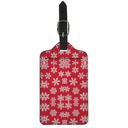 Merry Christmas Snowflakes Pattern Print Luggage Tag