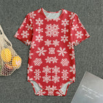 Merry Christmas Snowflakes Pattern Print Men's Bodysuit