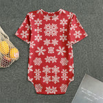 Merry Christmas Snowflakes Pattern Print Men's Bodysuit