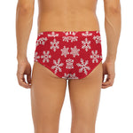 Merry Christmas Snowflakes Pattern Print Men's Briefs