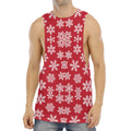 Merry Christmas Snowflakes Pattern Print Men's Muscle Tank Top