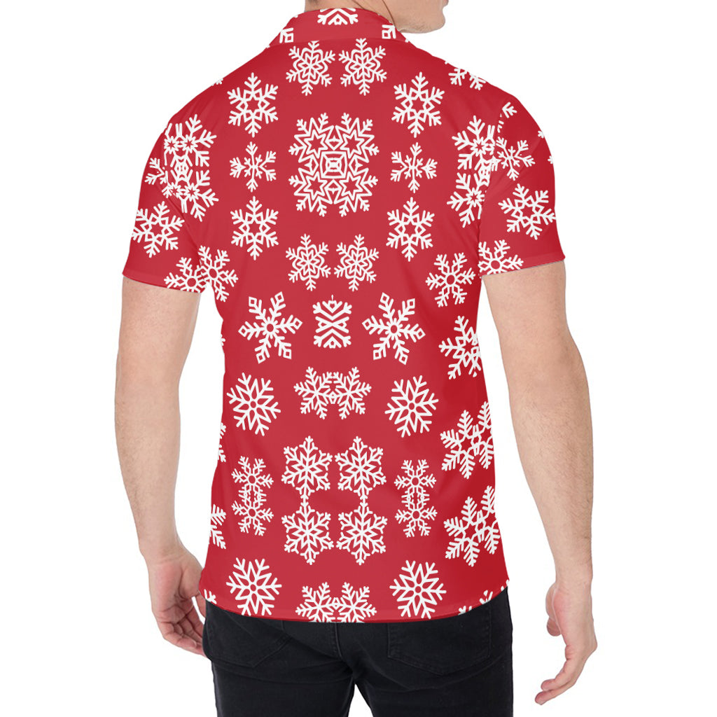 Merry Christmas Snowflakes Pattern Print Men's Shirt