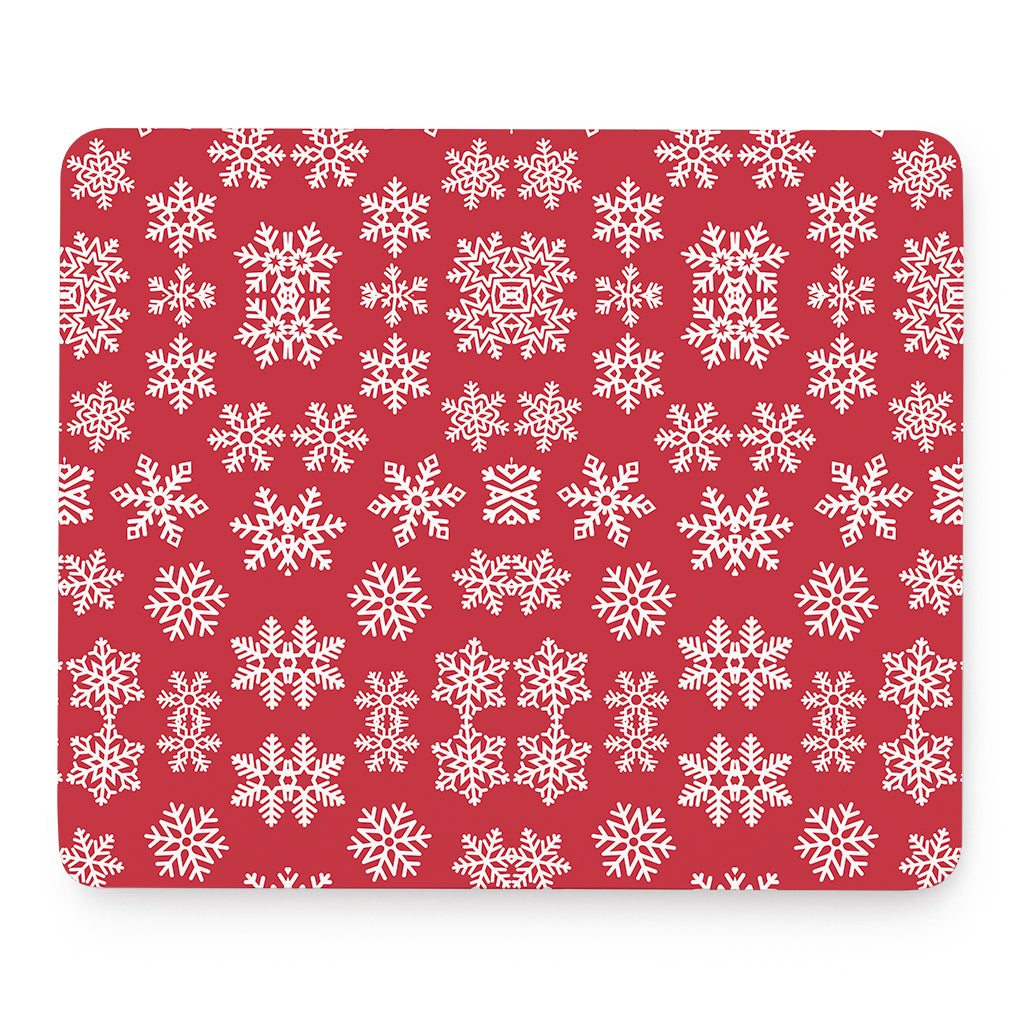 Merry Christmas Snowflakes Pattern Print Mouse Pad