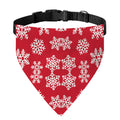 Merry Christmas Snowflakes Pattern Print Over The Collar Dog Bandana