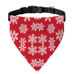 Merry Christmas Snowflakes Pattern Print Over The Collar Dog Bandana