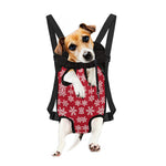 Merry Christmas Snowflakes Pattern Print Pet Carrier Backpack