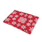 Merry Christmas Snowflakes Pattern Print Pet Cooling Mat Cover