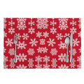 Merry Christmas Snowflakes Pattern Print Placemat