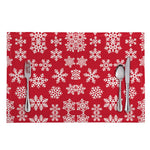 Merry Christmas Snowflakes Pattern Print Placemat