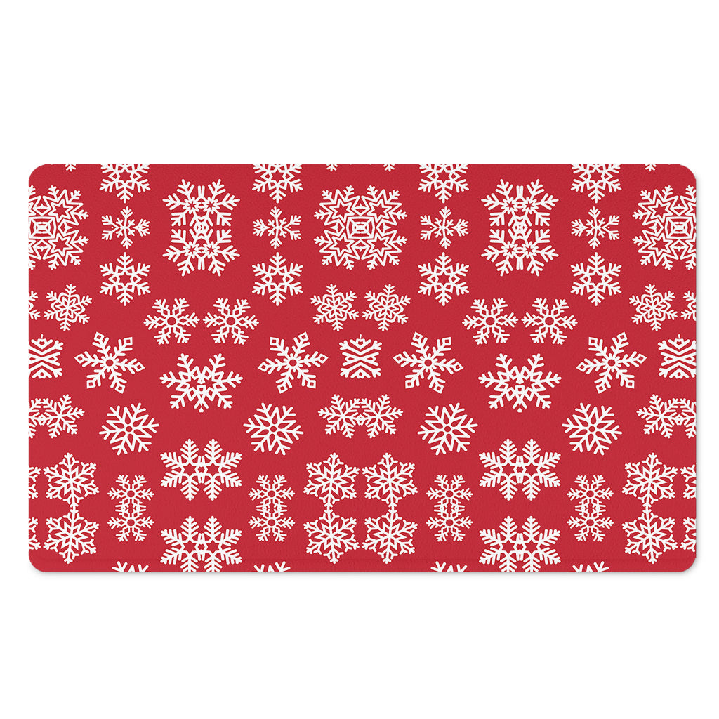 Merry Christmas Snowflakes Pattern Print Polyester Doormat