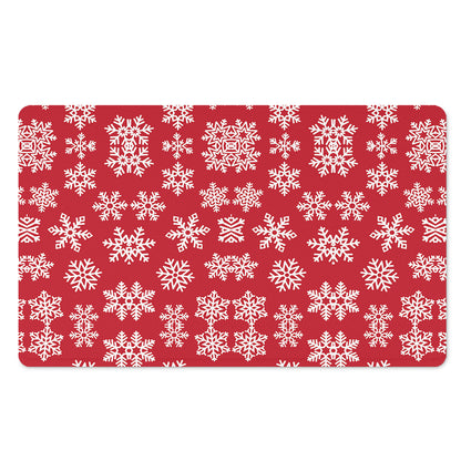 Merry Christmas Snowflakes Pattern Print Polyester Doormat
