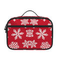 Merry Christmas Snowflakes Pattern Print Portable Lunch Bag