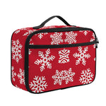 Merry Christmas Snowflakes Pattern Print Portable Lunch Bag