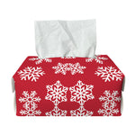 Merry Christmas Snowflakes Pattern Print Rectangle Tissue Box Cover