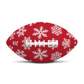 Merry Christmas Snowflakes Pattern Print Rugby Ball