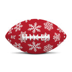 Merry Christmas Snowflakes Pattern Print Rugby Ball