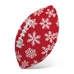 Merry Christmas Snowflakes Pattern Print Rugby Ball