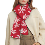 Merry Christmas Snowflakes Pattern Print Scarf