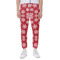 Merry Christmas Snowflakes Pattern Print Joggers