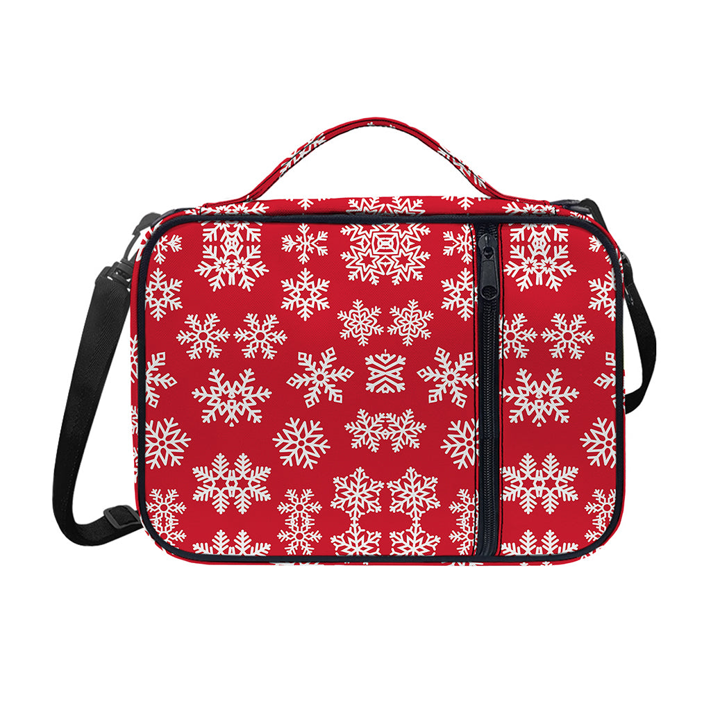 Merry Christmas Snowflakes Pattern Print Shoulder Strap Bible Bag
