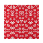 Merry Christmas Snowflakes Pattern Print Silk Bandana