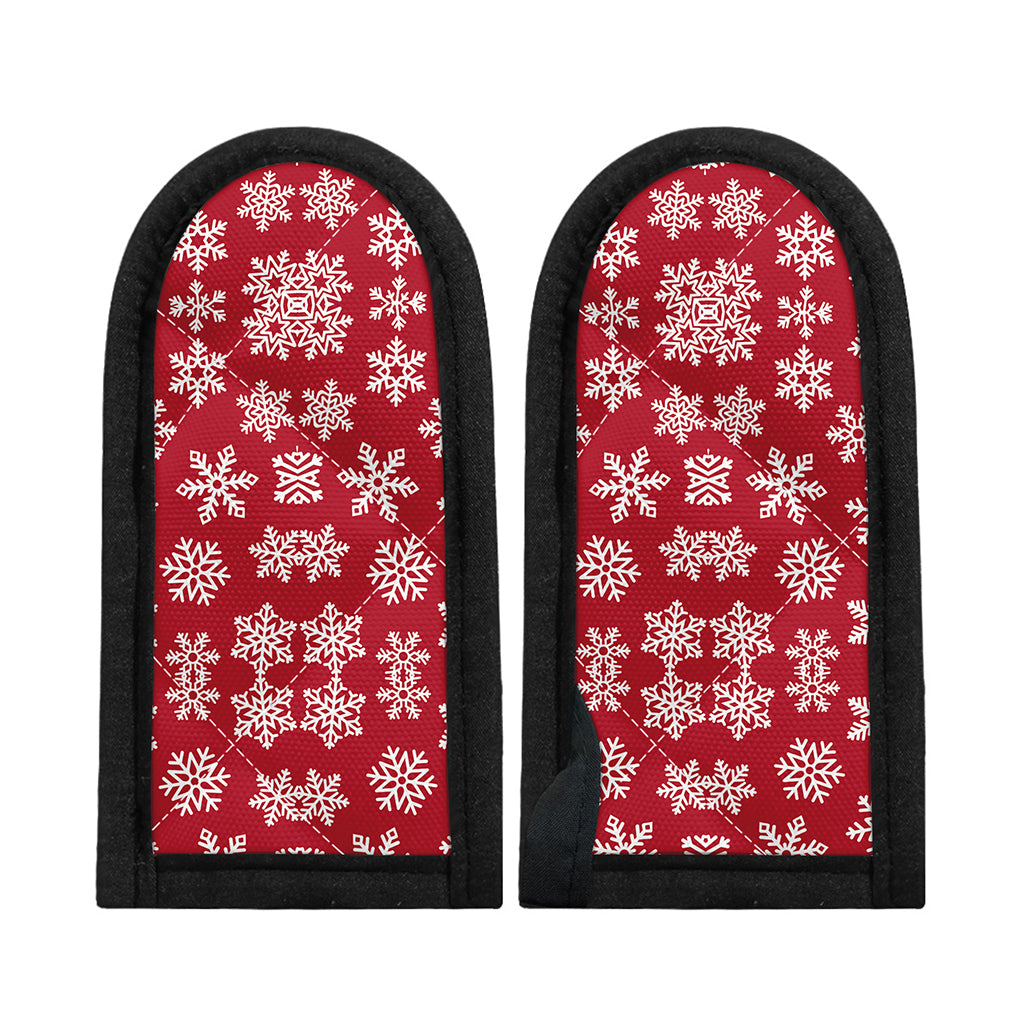 Merry Christmas Snowflakes Pattern Print Skillet Handle Cover