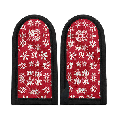 Merry Christmas Snowflakes Pattern Print Skillet Handle Cover