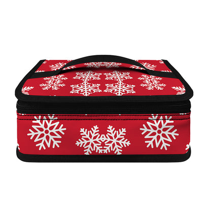 Merry Christmas Snowflakes Pattern Print Small Lunch Bag
