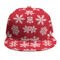 Merry Christmas Snowflakes Pattern Print Snapback Cap