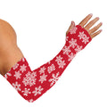 Merry Christmas Snowflakes Pattern Print Sun Protection Arm Sleeves