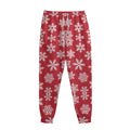 Merry Christmas Snowflakes Pattern Print Sweatpants
