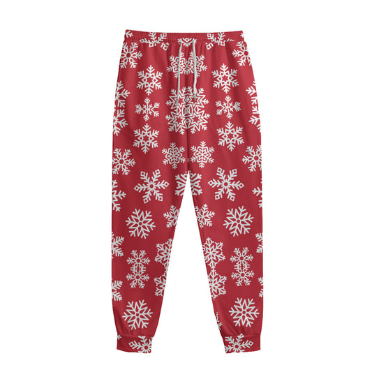 Merry Christmas Snowflakes Pattern Print Sweatpants