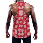 Merry Christmas Snowflakes Pattern Print Training Tank Top