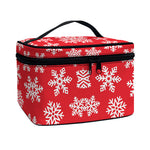 Merry Christmas Snowflakes Pattern Print Travel Makeup Bag