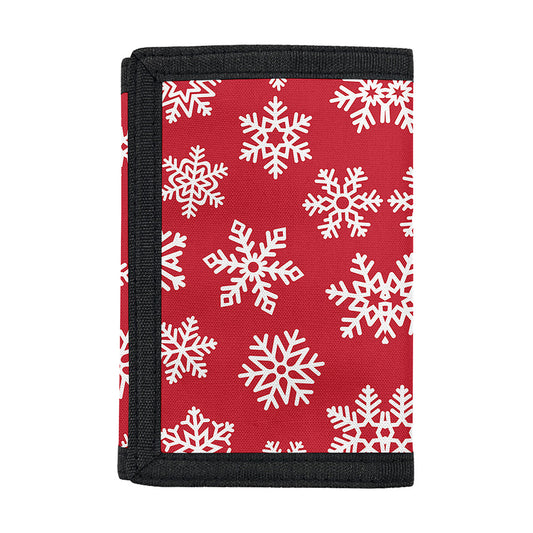 Merry Christmas Snowflakes Pattern Print Trifold Wallet