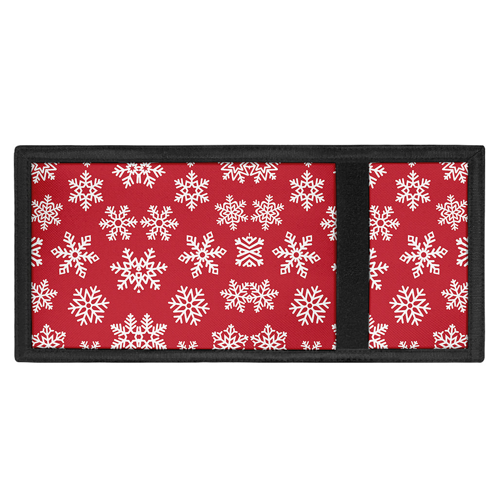 Merry Christmas Snowflakes Pattern Print Trifold Wallet