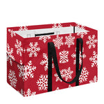 Merry Christmas Snowflakes Pattern Print Utility Tote Bag