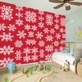 Merry Christmas Snowflakes Pattern Print Wall Sticker