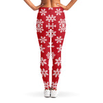 Merry Christmas Snowflakes Pattern Print Women's Leggings