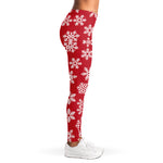 Merry Christmas Snowflakes Pattern Print Women's Leggings