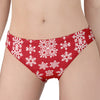 Merry Christmas Snowflakes Pattern Print Women's Panties