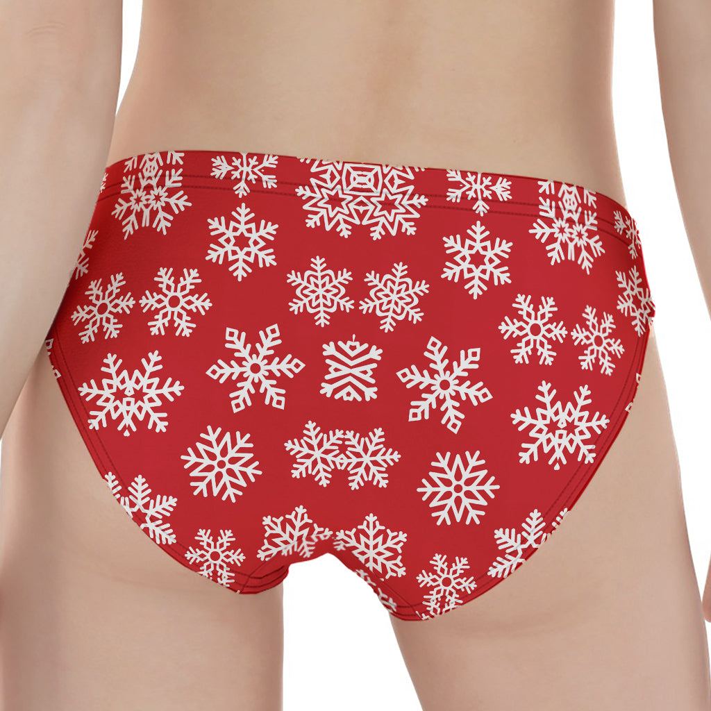 Merry Christmas Snowflakes Pattern Print Women's Panties